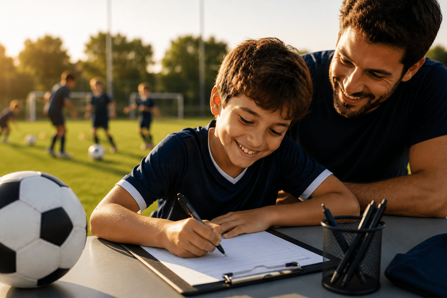 Bambini durante le iscrizioni ASD Sardinia United