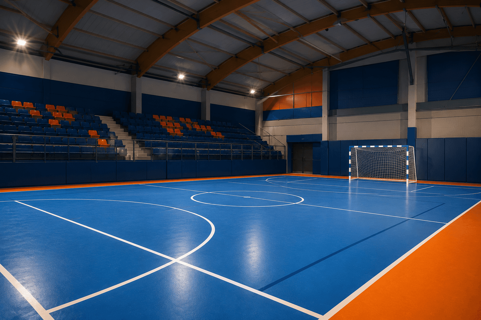 Campo in gomma indoor del palazzetto dello sport di Elmas